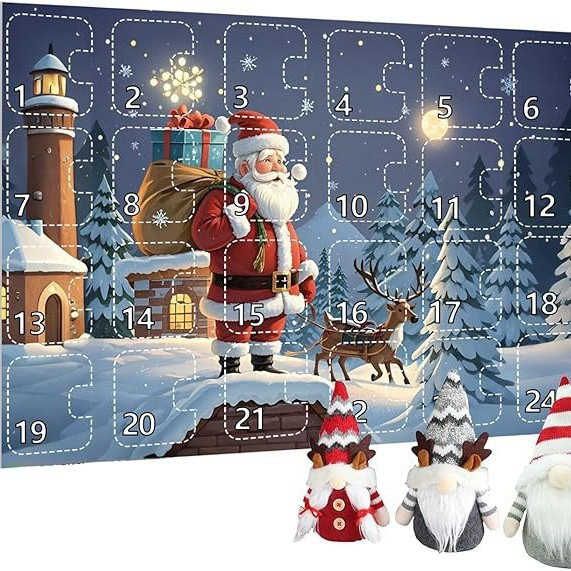 国境を越えたクリスマス小人盲箱カウントダウンぬいぐるみ小人盲箱クリスマス装飾品飾り祝日パーティー|undefined