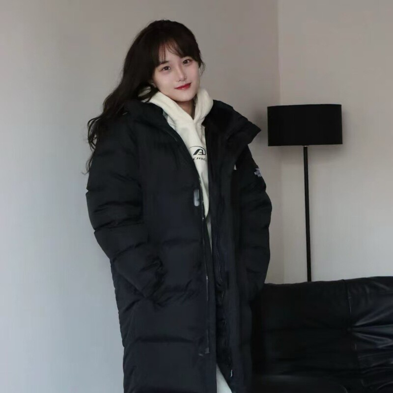 Tnf Shin Min Ah's Same Style 1996 Black North Face Long down Jacket for Men and Women Couples Goose down Jacket Tnf Shin Min Ah's Same Style 1996 Black North Face Long down Jacket for Men and Women Couples Goose down Jacket
