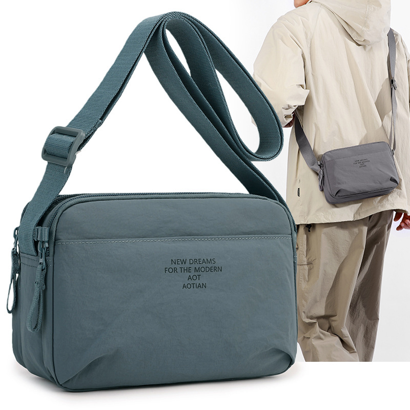 Crossbody Bag for Men, Solid Color, Simple, Versatile, Sports, Outdoor, Casual Bag, Fashionable, Lightweight, Commuting, Large Capacity Shoulder Bag