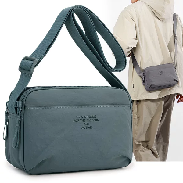 Crossbody Bag for Men, Solid Color, Simple, Versatile, Sports, Outdoor, Casual Bag, Fashionable, Lightweight, Commuting, Large Capacity Shoulder Bag