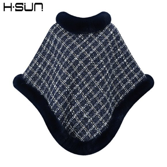 Capa tipo chal de otoño e invierno 2026, nueva bufanda de piel sintética de conejo, abrigo de punto para mujer, prenda exterior holgada y versátil. image 56