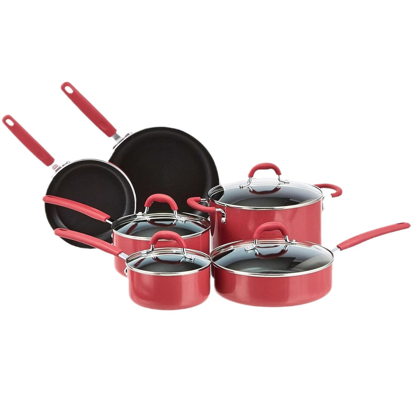 Juego de ollas y sartenes de venta caliente transfronterizos Juego de ollas y sartenes de doce piezas