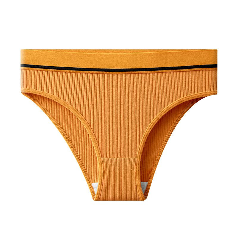 Ropa interior transfronteriza, calzoncillos deportivos para niñas de algodón puro, ropa interior de mujer de todo fósforo de moda de color sólido, cómoda y agradable para la piel sexy