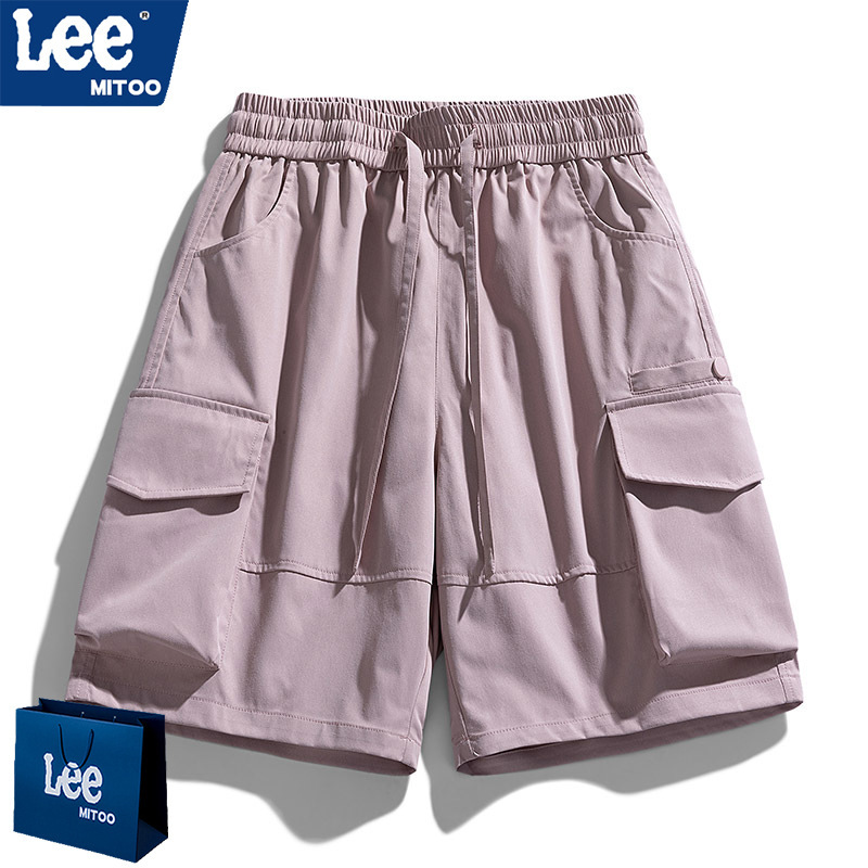 Lee&mitoo トレンド ライト ラグジュアリー メンズ レディース シンプル オーバーオール おしゃれ 万能 5点パンツ カジュアル ショートパンツ メンズ|undefined