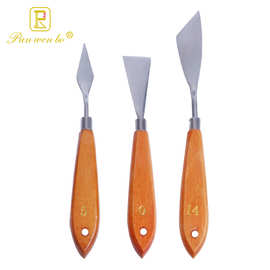 新款3支不锈钢调色刀油画刀刮刀美术调色工具厂家批发吸卡异性刀