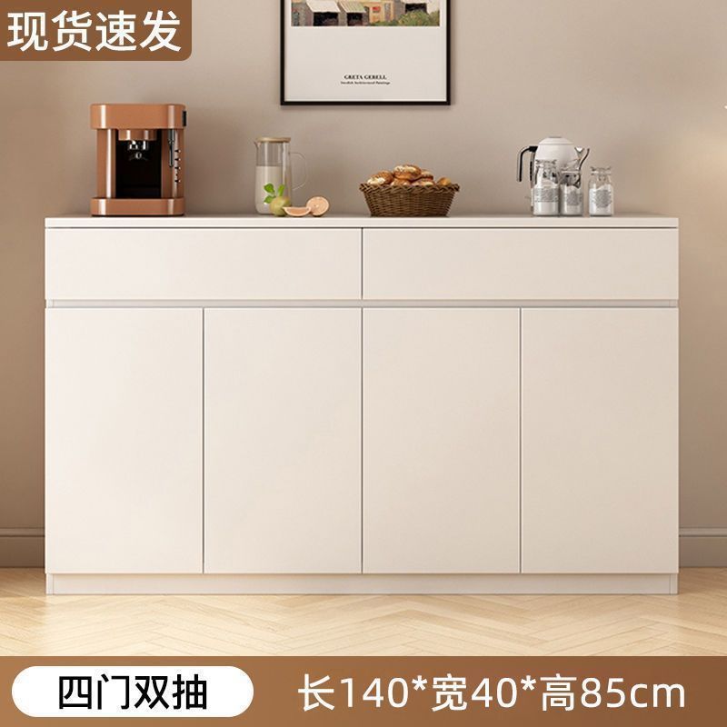 靠墙柜储物柜斗奶油带抽屉餐边柜实木橱柜立柜茶水柜客厅风收纳柜|undefined