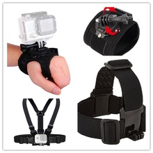 户外骑行固定肩带 手掌手腕带子 防滑头戴胸带背带gopro运动配件