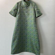 非遗宋锦浮光鳞波新中式旗袍女桑蚕丝国风真丝气质晚宴礼服新品春