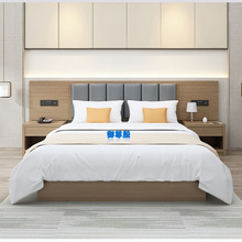 宾馆床酒店家具定制厂家标间单间全套公寓民宿单床双床出租房家具