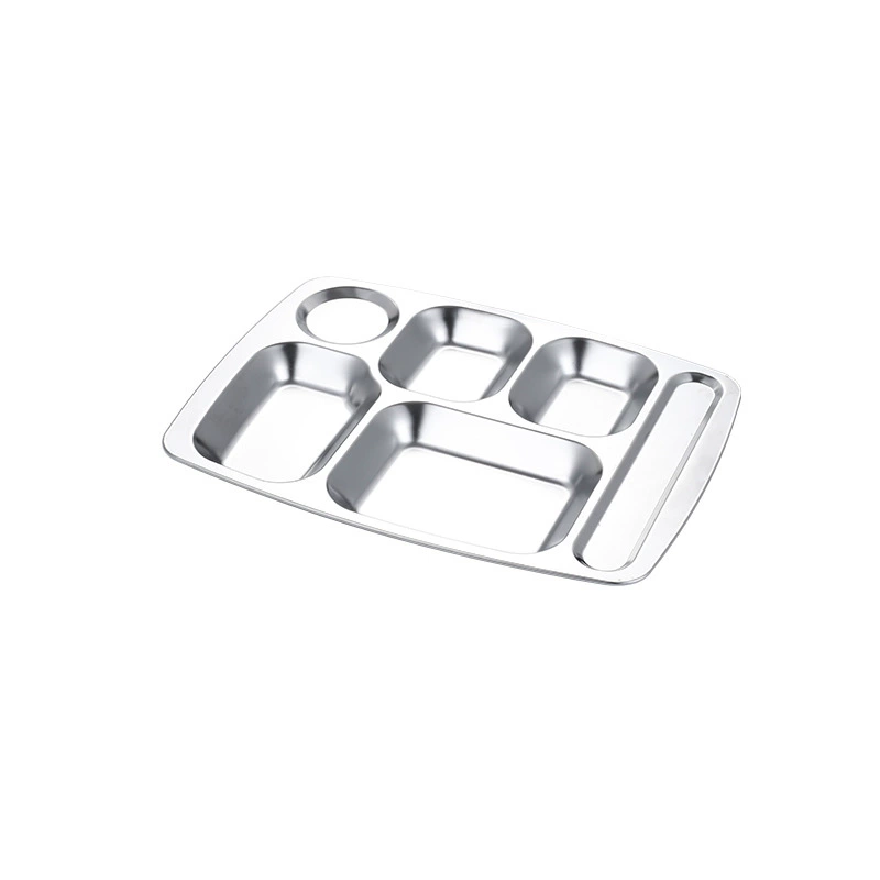 School dinner plate stainless steel for students