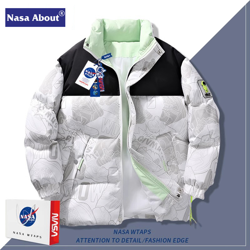NASAダウン綿服2024男性コートのトレンドがゆるい秋冬服が香港風学生防寒パン服を厚くしている