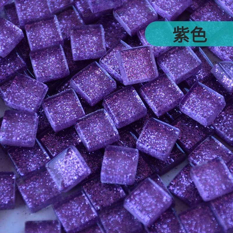 200克diy多元闪粉马赛克集合水晶自由石玻璃儿童手工材料颗粒|undefined