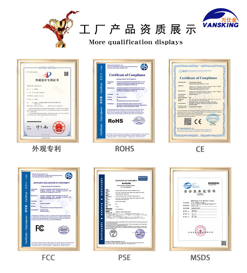 金雅莱资质展示