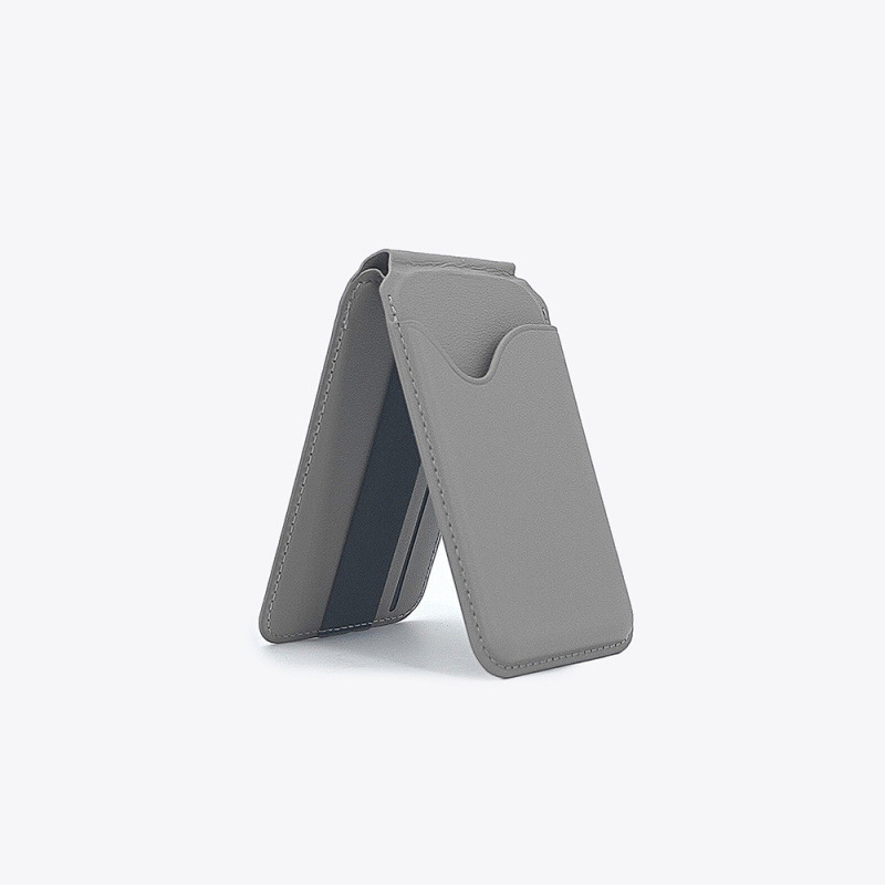 Aplicable a Apple iPhone 16 promox pivote barras PU goma fuerte tarjeta de succión magnética plegable bolsas de soporte de flip