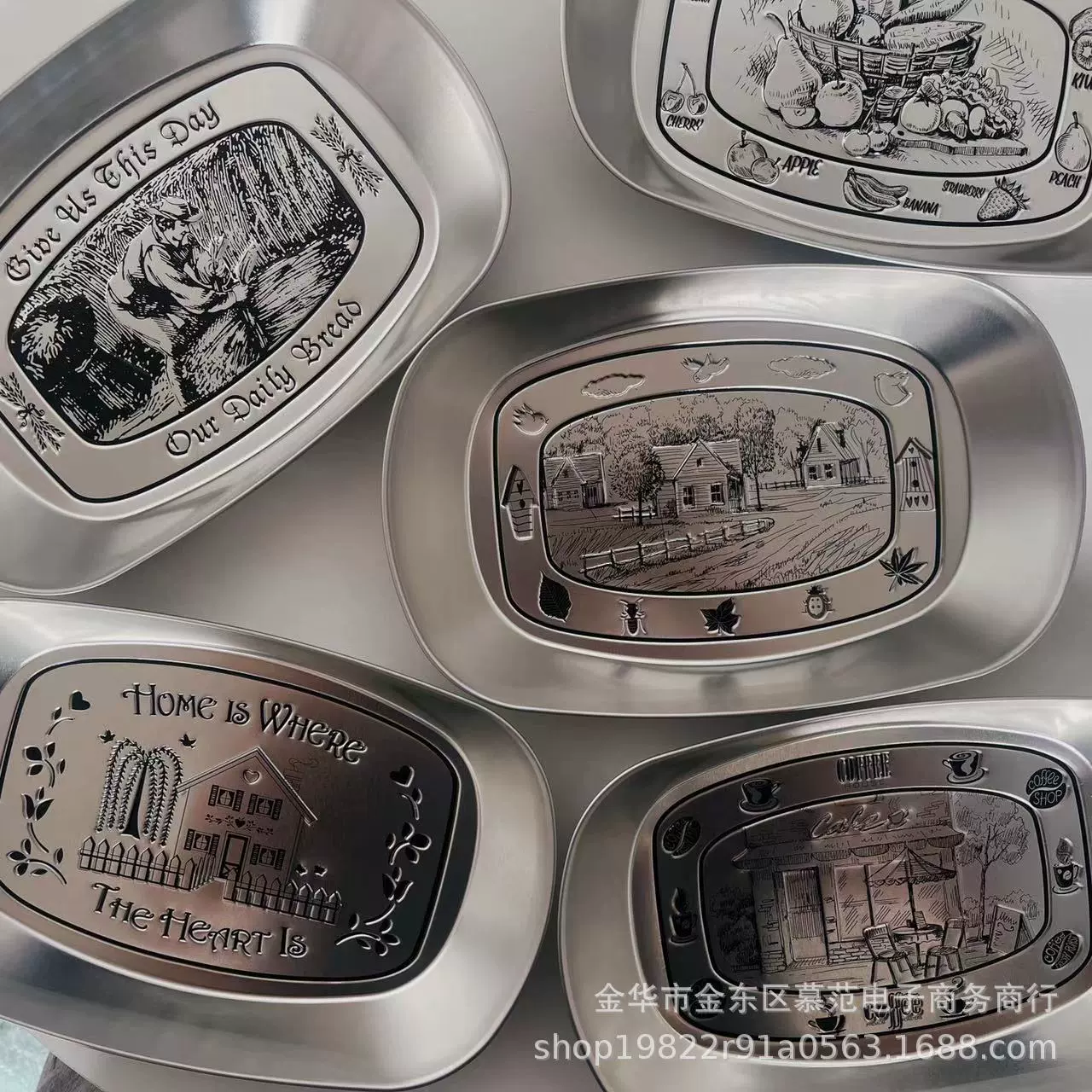 Креативный Ретро жести фрукты маленький лоток тарелка с фруктами американский кантри металлические конфеты закуски кондитерские изделия тарелка для всякой всячины