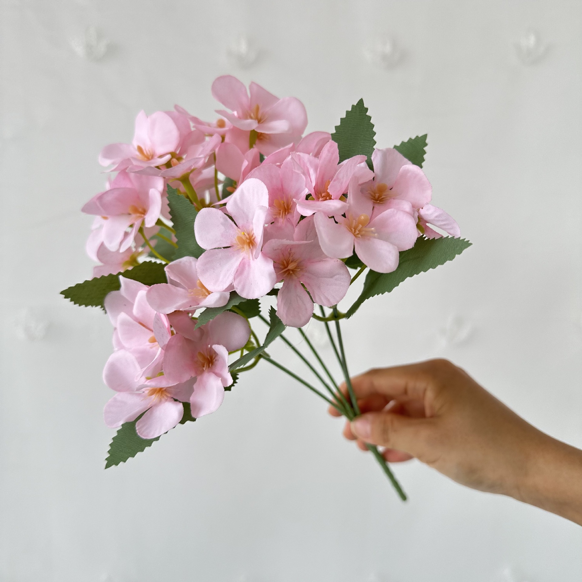 Nuevos productos transfronterizos de simulación de flores 5 hornos Begonia Hotel gran centro comercial paisajismo decoración de flores falsas props de estudio de fotografía