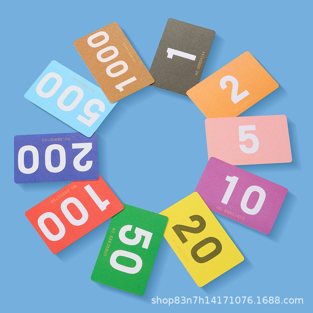 Tarjeta de chip esmerilado PVC resistente al desgaste sala de ajedrez código simbólico especial fichas de plástico Mahjong valor facial