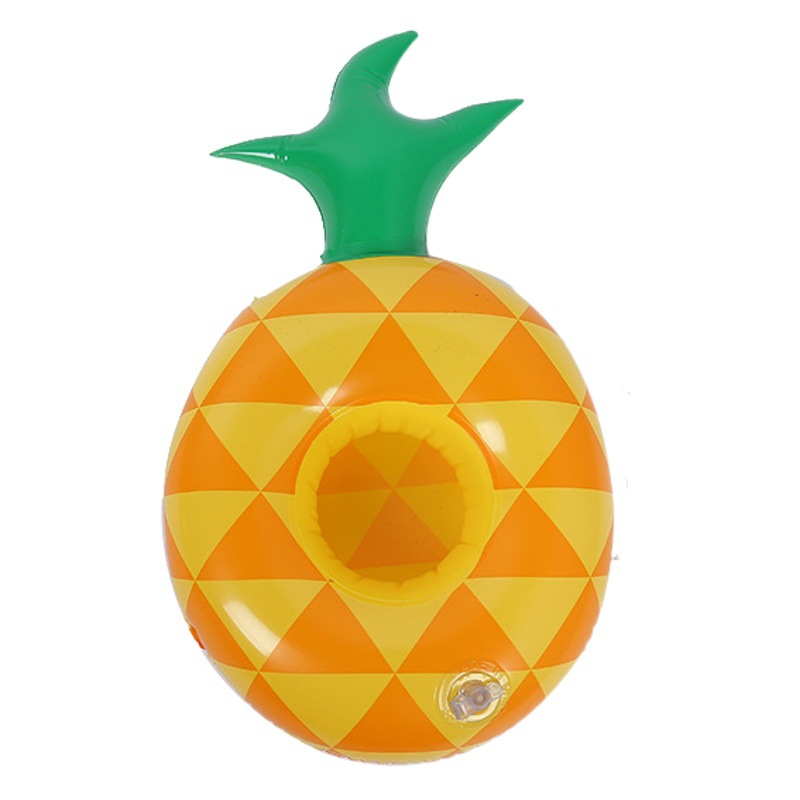 Spot PVC inflatable Cup holder water floating beverage cup holder thickened donut inflatable beach coaster