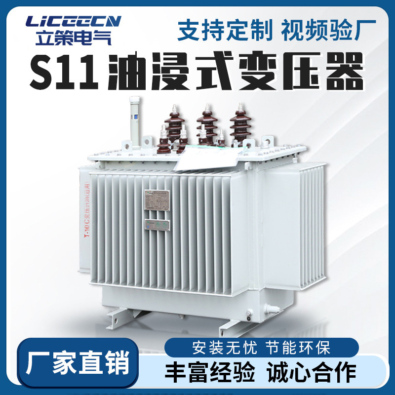 S11-250/630Kva油浸式变压器全铜全铝户外柱上高压三相电力变压器