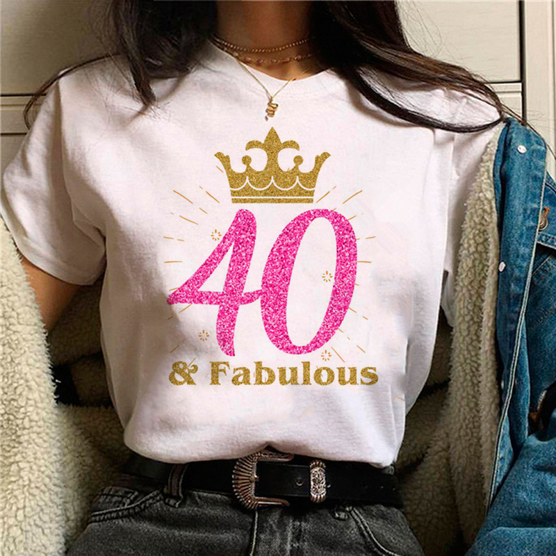 40th Birthday T-shirt Female Cartoon T-shirt Female Cartoon Costume Chenille Spandex Princess Sleeveless Royal Sister Style