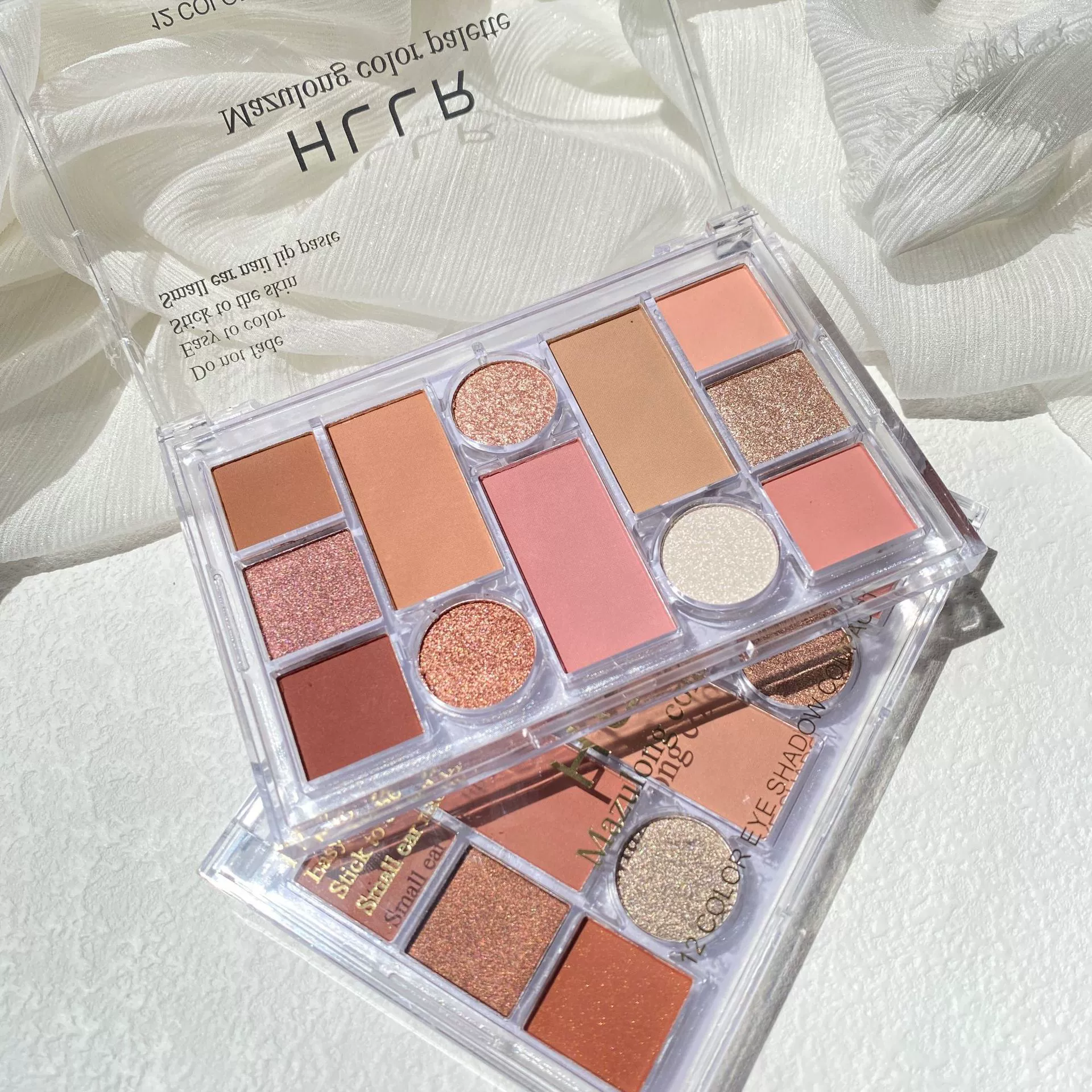 Палетка теней Helenli Woman Eyeshadow, матовые стразы для ногтей, 12 цветов, на каждый день