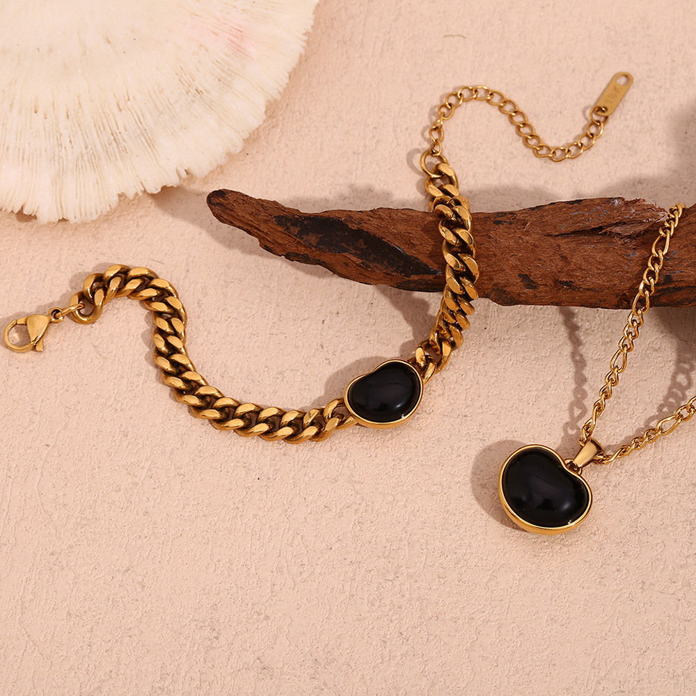 Stainless Steel Figaro Cuban Chain Bracelet Necklace