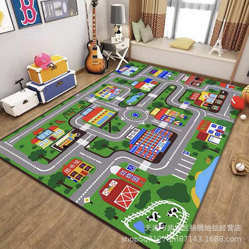 Cartoon highway carpet home bedroom girl full bedside blanket stain-resistant living room large area sofa floor mat