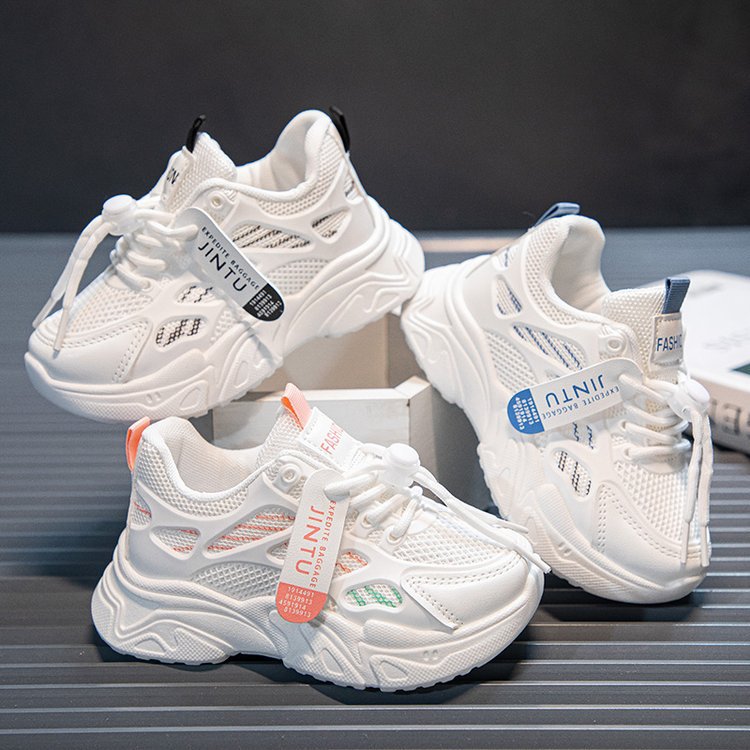 Atmungsaktive Mesh-Sneaker für Mädchen – Leichte, rutschfeste Schulschuhe für ältere Kinder, weiche Plateauschuhe mit gepolsterter Fußgewölbeunterstützung_voghion.com