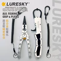 LURESKY Алюминиевый Рыбный Рыбный Рыбный Щипцы Большой Комплект Открытого Кольца Зацепка Многофункциональные ножницы с длинным ртом