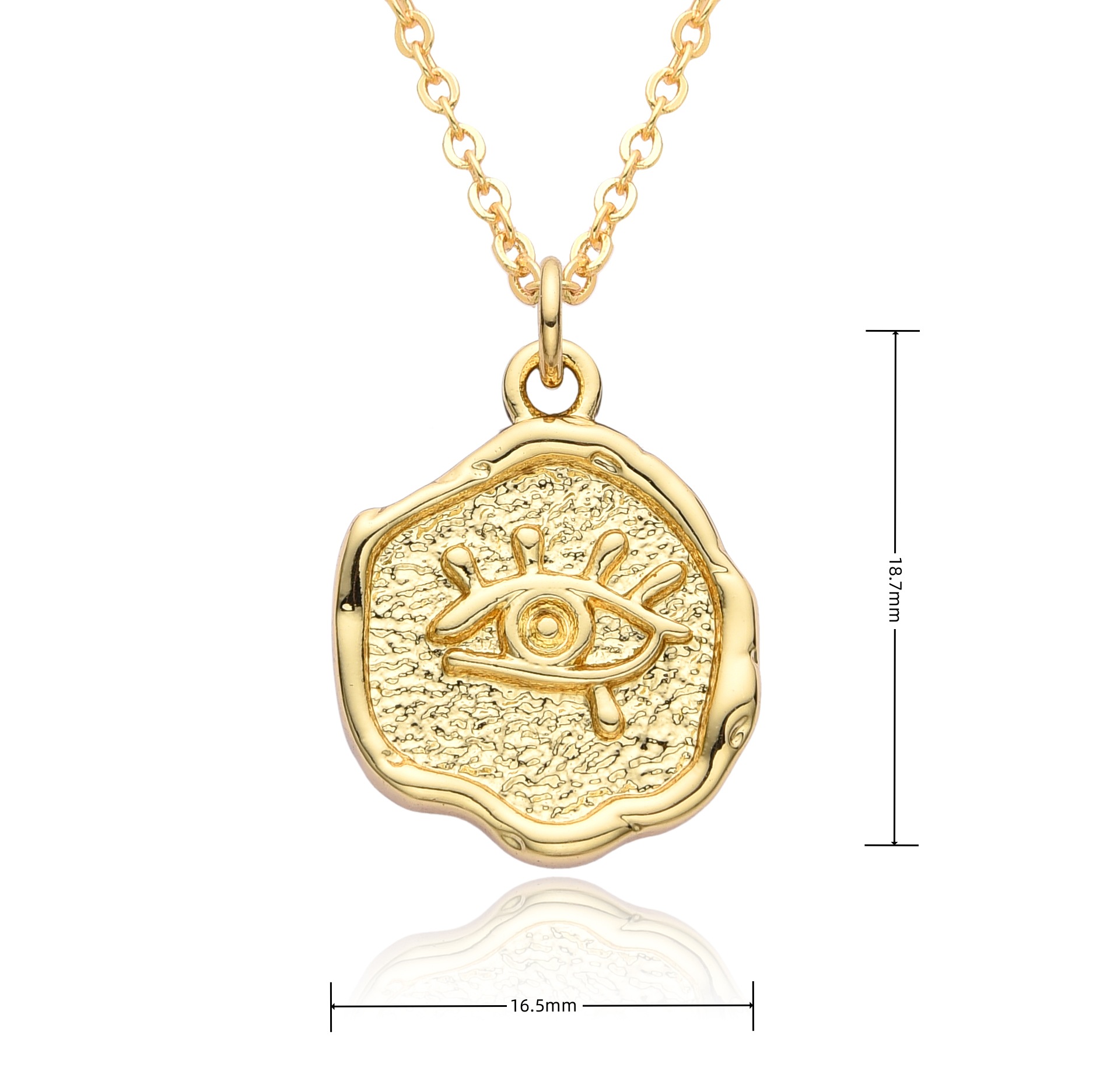 14g Weight 18K Gold Plated Plating Material Copper Pendant Material Zircon Inlay Material Pendant Necklace Classification Copper Chain Material cable chain Chain Type 1 Piece Quantity Daily Occasion Copper Material Geometric, Eye Pattern Women's Gender Hollow Out, Inlay Design Casual, Simple Style Style Copper 18K Gold Plated Hollow Out Inlay Geometric Eye Zircon Pendant Necklace 5