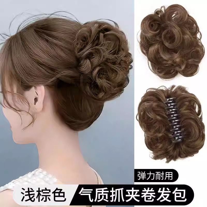 Nuevo anillo de brotes de flores chinas de 1000 flores de oro agarrando mandril simulación red alta cabeza de bola de anillo de pelo chino
