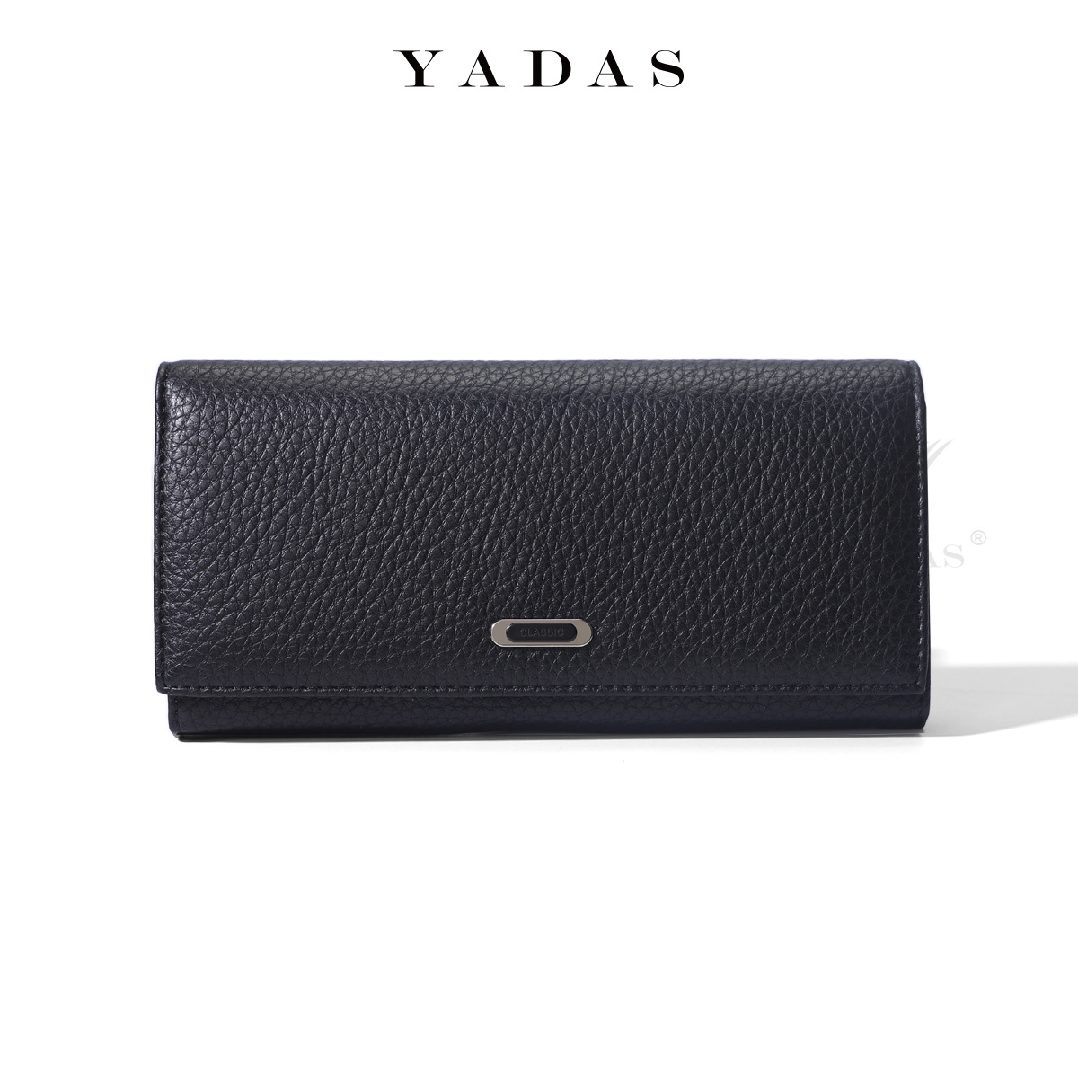 YADAS al por mayor transfronterizo estampado de lichi de moda de color sólido nuevo estilo largo de mujer con bisagras internas de alta calidad bolso de mano