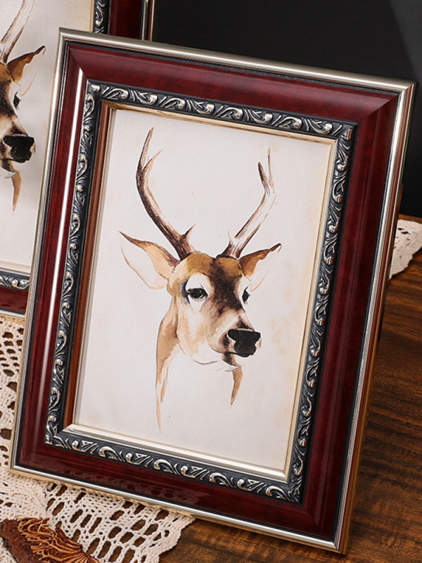 Junran Creative Photo Album American Retro Frame Empty Frame 6-Inch Photo Printing Plus Photo Frame Display Stand Height