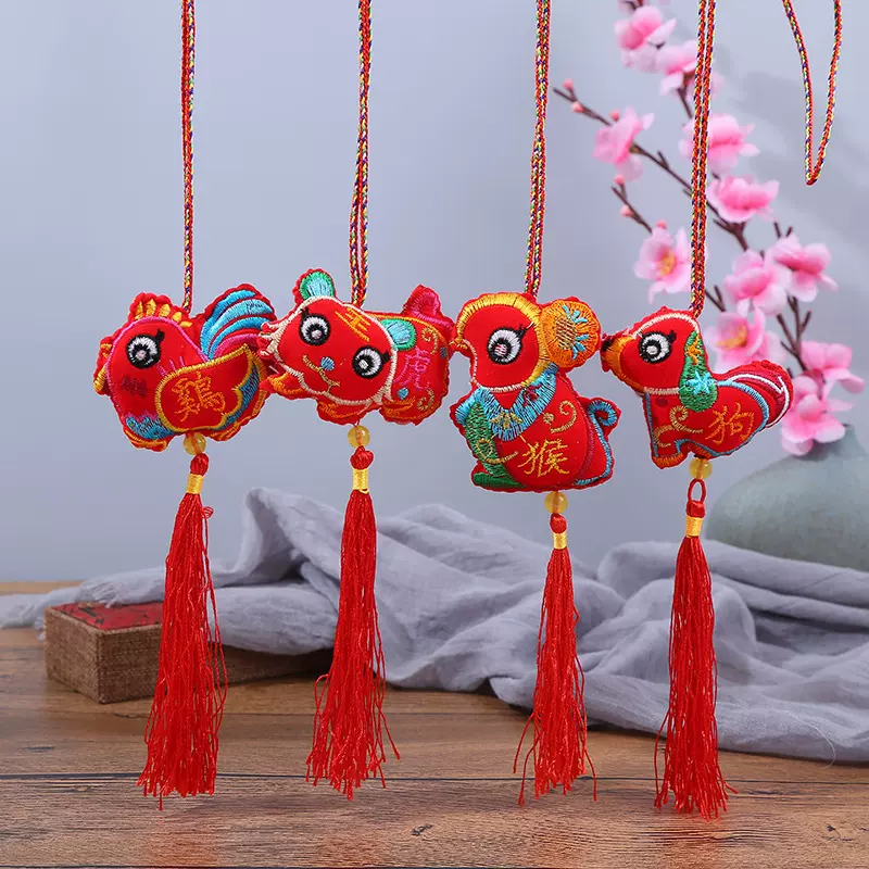 十二生肖挂脖香囊景区地摊端午节香包挂件儿童节庆装饰荷包文玩