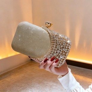 New Cross-border Socialite Party Diamond-encrusted Evening Bag Evening Dress Banquet Clutch Bag Evening Banquet Bag Cheongsam Bag for Women