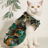 Pets clothes new pattern Cat Dress ins lovely Seaside Vacation wind printing clothes