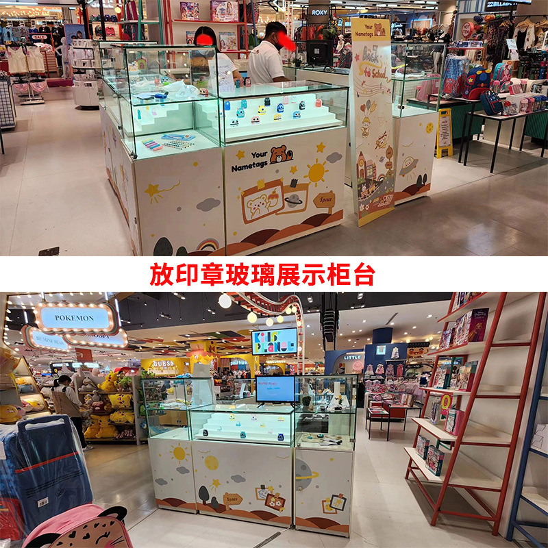 玻璃展示柜展台展示柜台木质烤漆