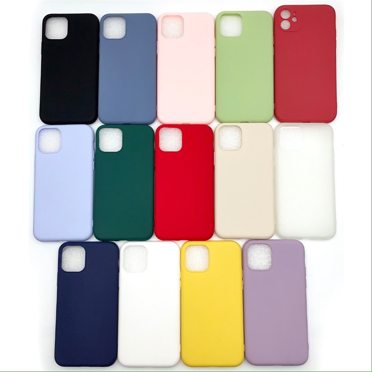 适用苹果13Pro磨砂TPU硅胶iPhone11 XSmax纯色手机壳12精孔素材XR
