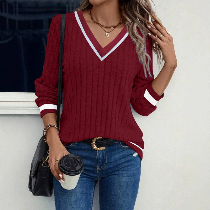 2026 Fall/Winter Collection Amazon Independent Store Elegant Women's Casual V-Neck Solid Color Patchwork Long Sleeve Dress 2026 Fall/Winter Collection Amazon Independent Store Elegant Women's Casual V-Neck Solid Color Patchwork Long Sleeve Dress