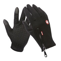男性と女性の秋と冬の屋外サイクリング手袋登山フィットネス防水防風ロングフィンガープラスベルベット暖かい手袋