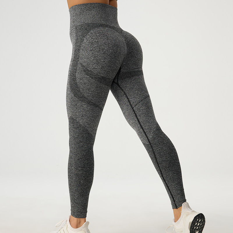 Transfronteriza sin costura europea y americana melocotón cadera yoga pantalones ajustados Pantalones deportivos ropa de yoga cintura alta correr fitness Pantalones
