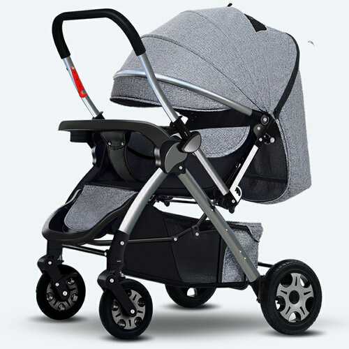 Portable Lightweight Baby Stroller with Reclining Function, Multifunctional Child Dual-Direction Baby Carriage, Foldable Pushchair for Outing