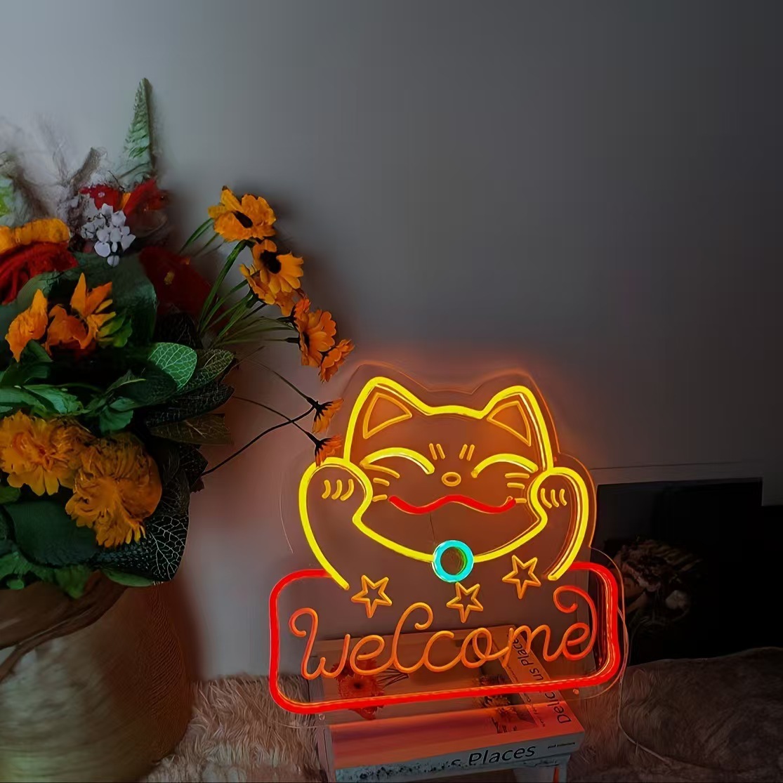 환영합니다 고양이 31.3x35