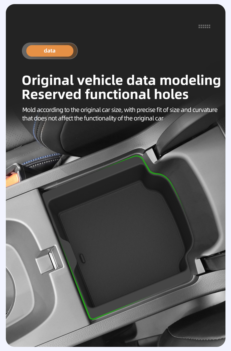 Suitable for 26 models of Prelude road cars, armrest box storage box, central console storage, car accessories, modification parts