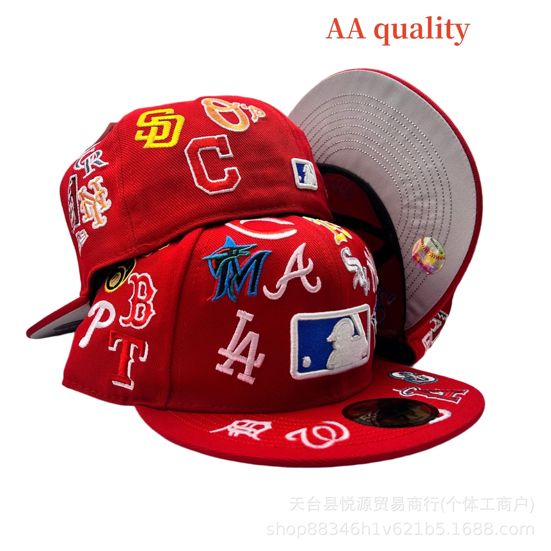 Nuevo comercio exterior transfronterizo MLB sombrero de béisbol estilo hip-hop moda tamaño sombrero de alta calidad