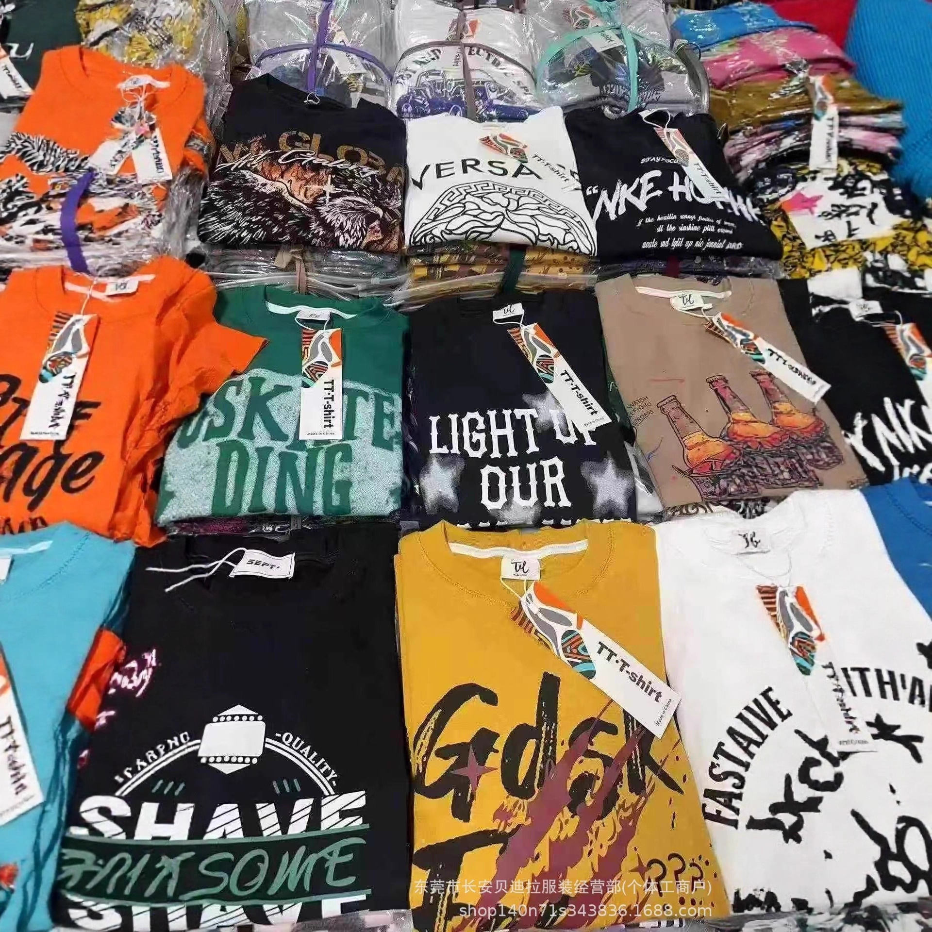 杂款高品质男装T恤摆摊直播外贸实体店爆款春夏秋新款服装批发货