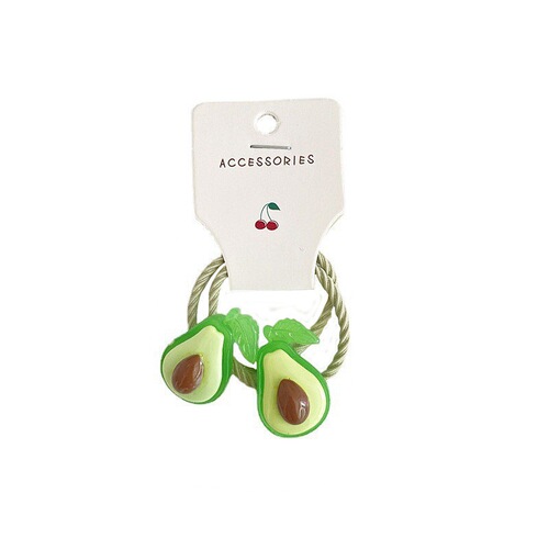 2 pieces of 1 card, Korean version of children's translucent fruit hair ties, new style that does not hurt hair, baby girl's hair, rubber band, headband