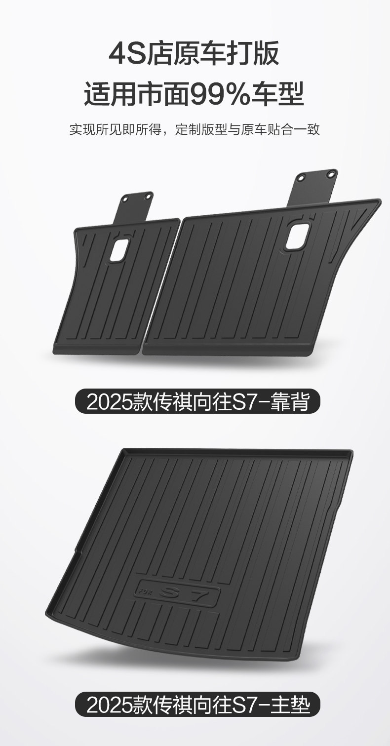 Gac Trumpchi Xiangwang S7 Trunk Mat Car Accessories Interior Decoration Parts Tpe Waterproof Trunk Mat