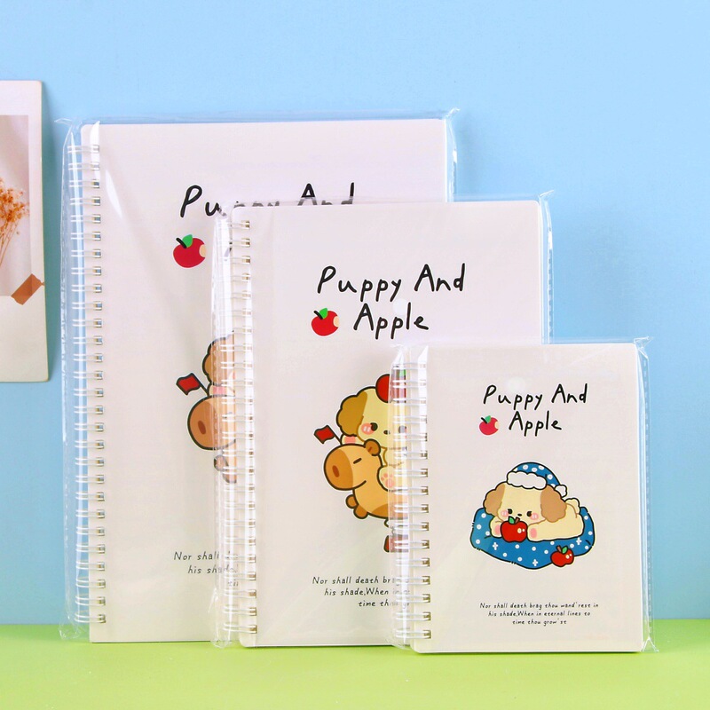 Student Notebook, Thickened B5 Simple Style, Apple Party Spiral Notebook, A5 Lined Notebook for Middle School Students, Student Stationery