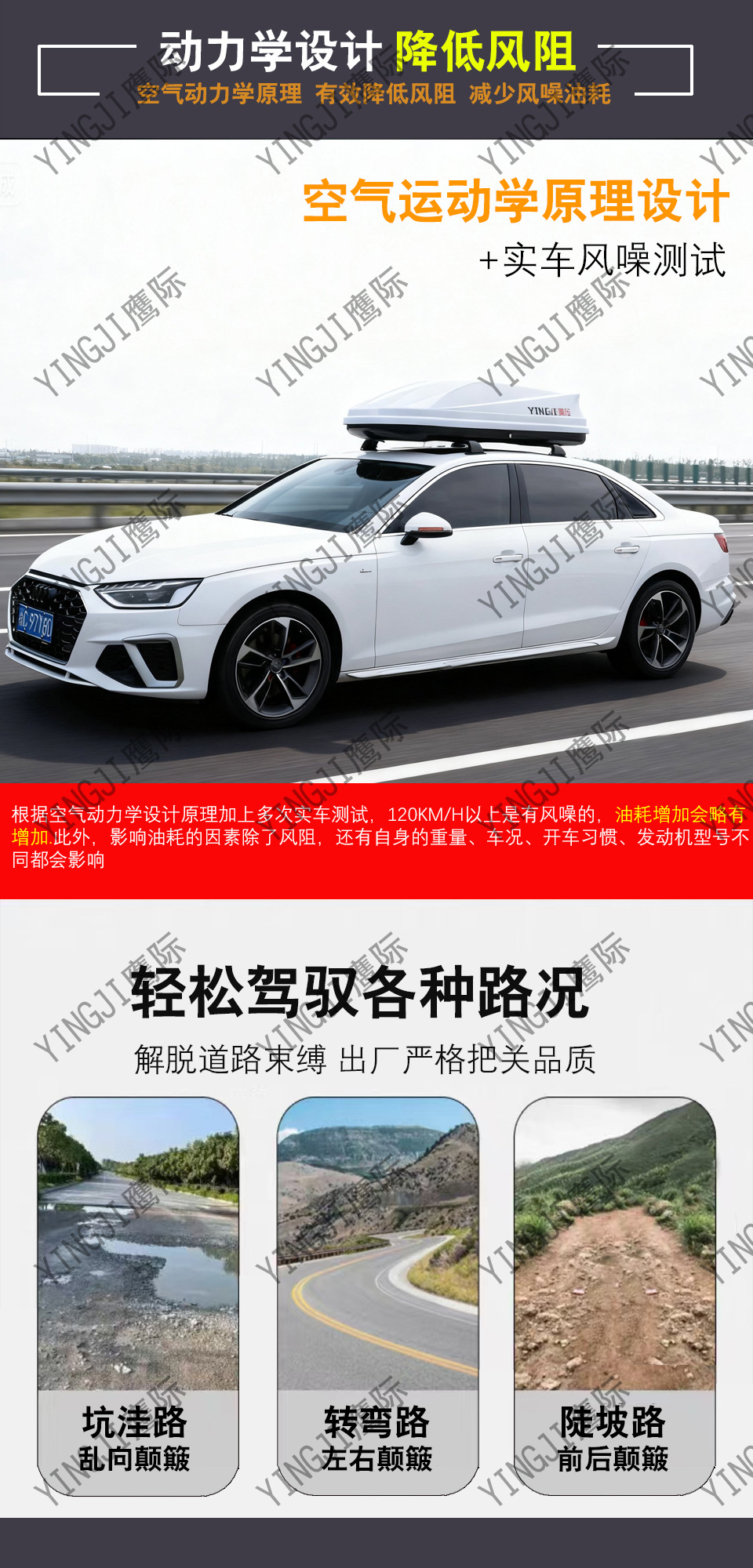 Suitable for Baojun 310 Car Roof Trunk Large Capacity Suv Universal Car Ultra-Thin Flat Suitcase